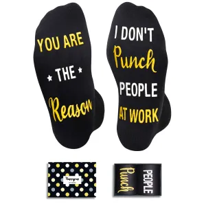 HAPPYPOP Coworkers Gifts Ideas Socks - Coworker Gifts for Women Men, Office Gifts for Coworkers, Funny Small Gifts for Coworkers
