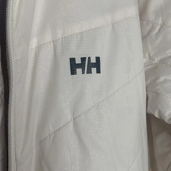 Helly Hansen Women's White Puffer Jacket Size XL Winter Ski Coat Warm Puffy L