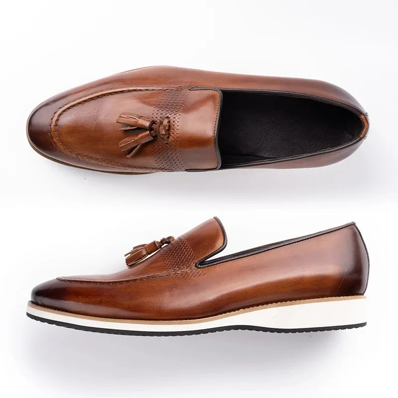 Herren Loafer aus Leder - Business Casual, atmungsaktiv, britischer Stil