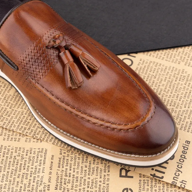 Herren Loafer aus Leder - Business Casual, atmungsaktiv, britischer Stil