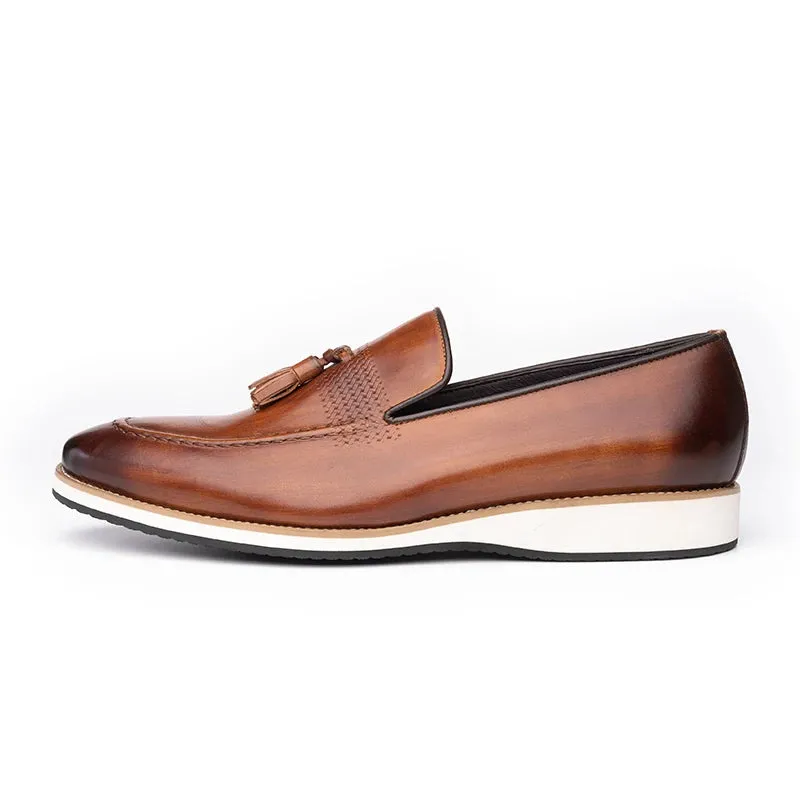 Herren Loafer aus Leder - Business Casual, atmungsaktiv, britischer Stil