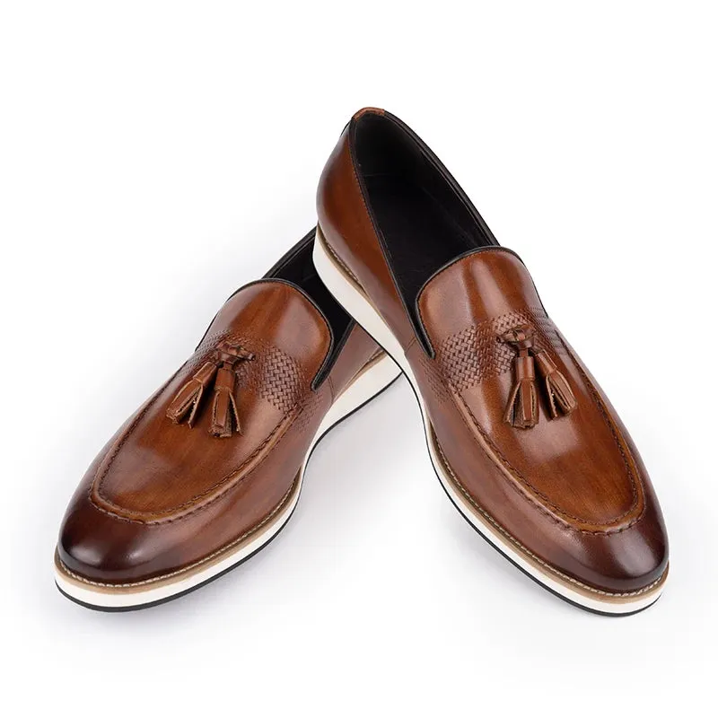 Herren Loafer aus Leder - Business Casual, atmungsaktiv, britischer Stil