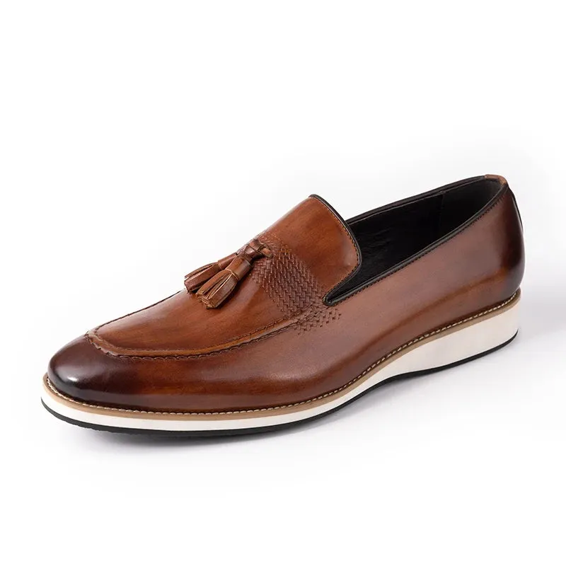 Herren Loafer aus Leder - Business Casual, atmungsaktiv, britischer Stil