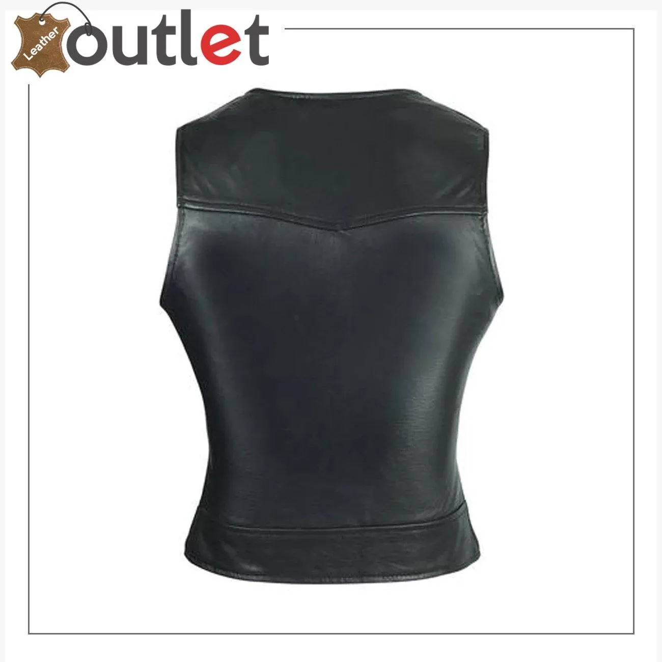 High Mileage Women's black Leather Vest
