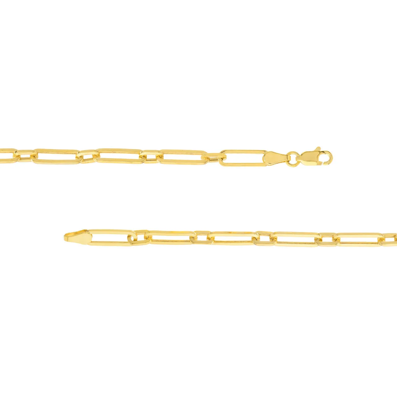 Hollow 1 1 Paperclip Chain with Lobster Lock