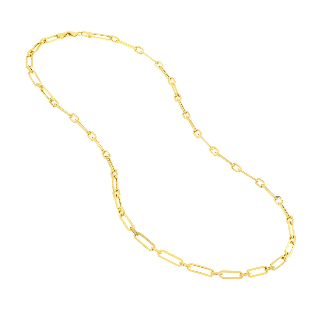 Hollow 1 1 Paperclip Chain with Lobster Lock