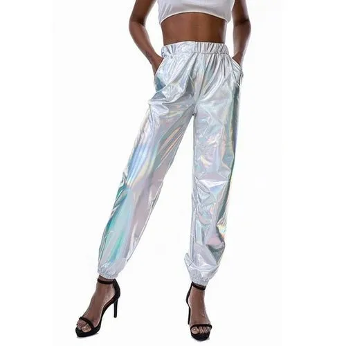 Holographic Women's Festival Rave Pants