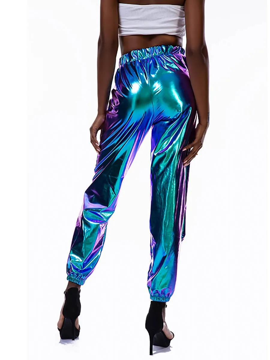 Holographic Women's Festival Rave Pants