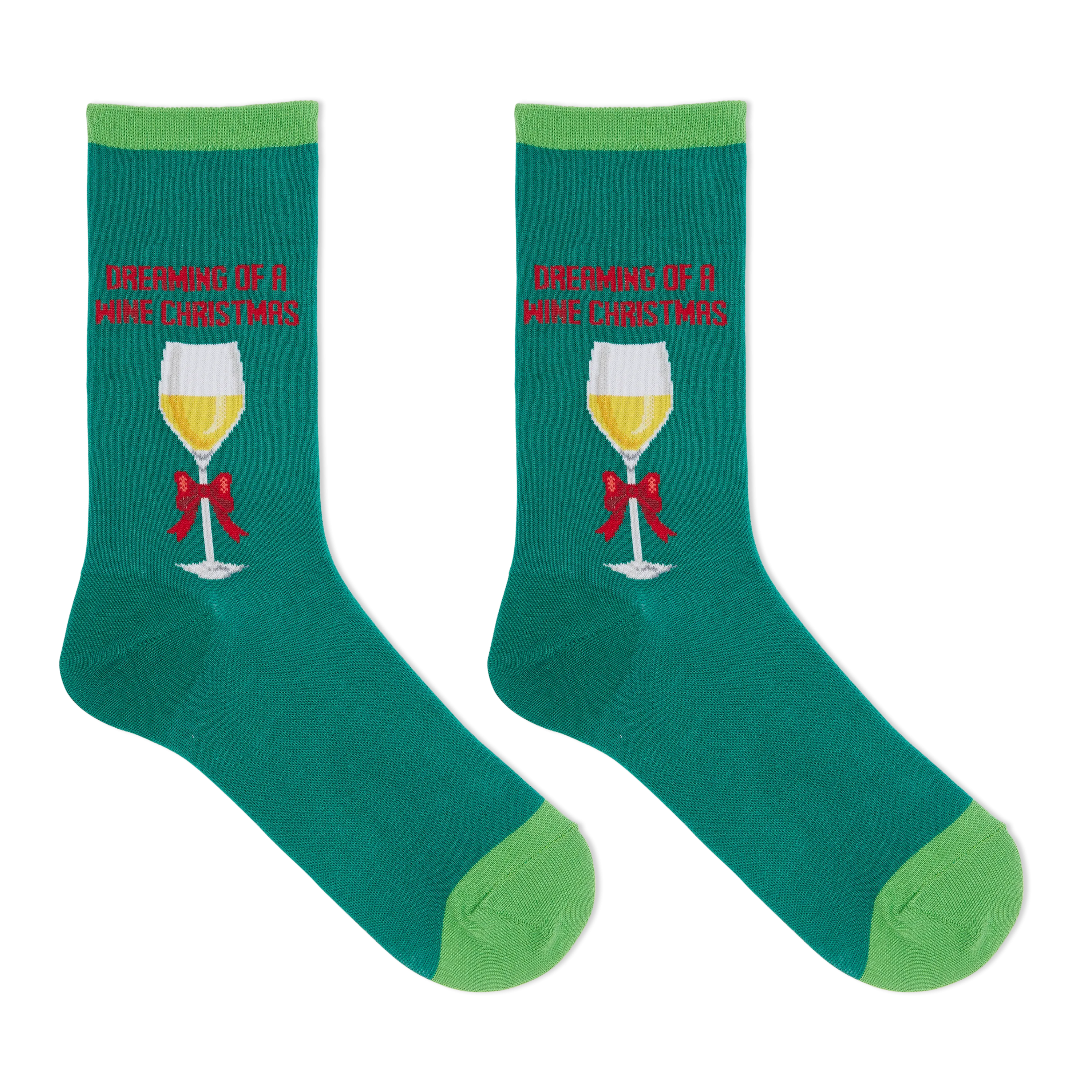 HOTSOX Women's Dreaming Of A Wine Xmas Crew Socks