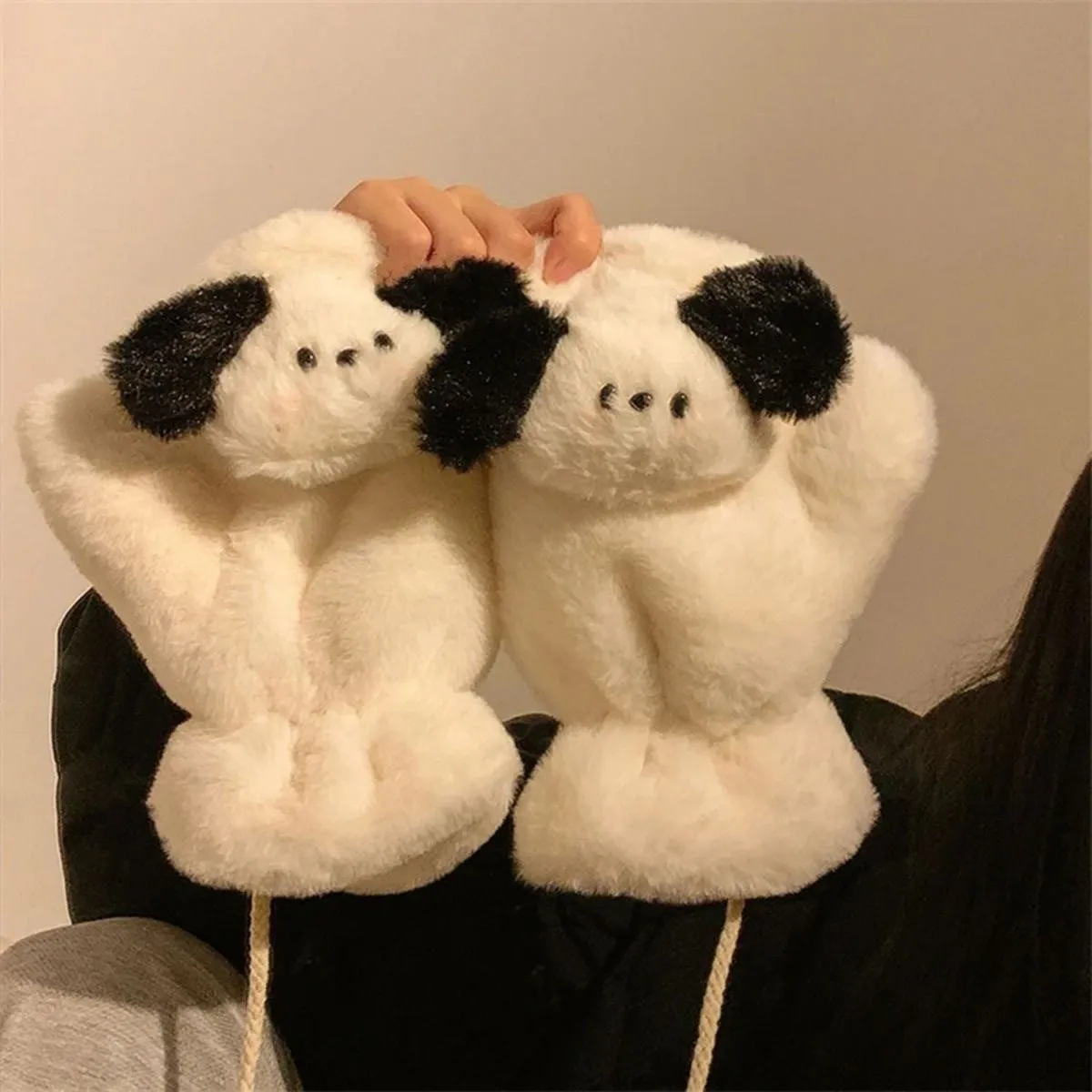 INSTOCK-Women's winter warm cartoon mittens