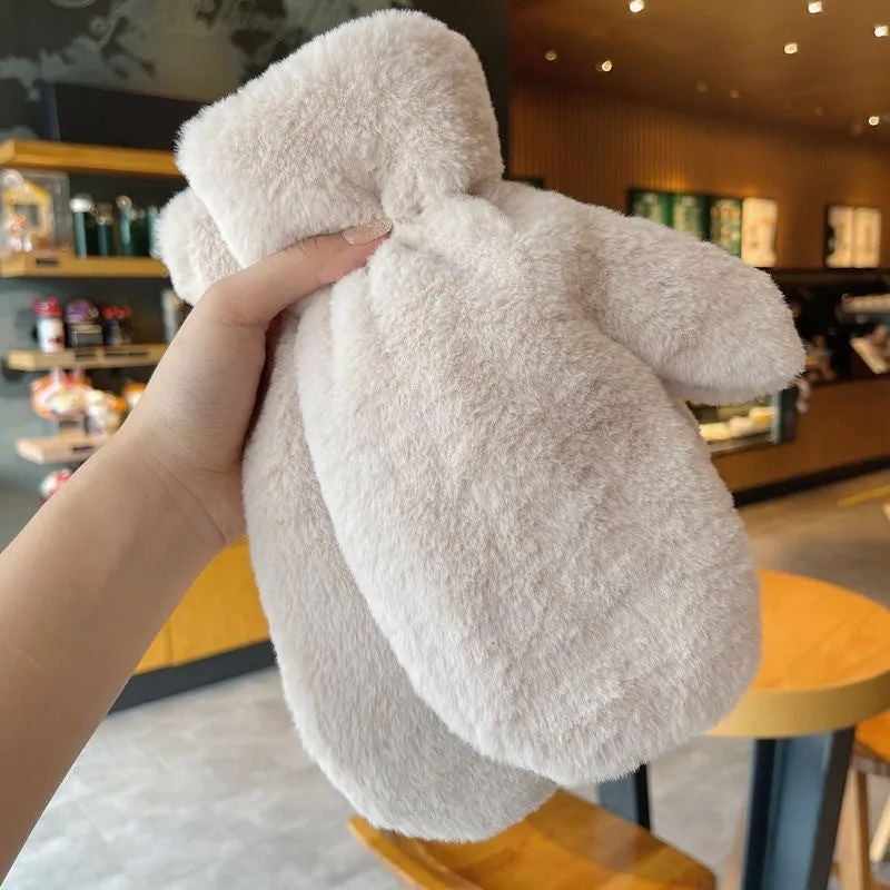 INSTOCK-Women's winter warm cartoon mittens