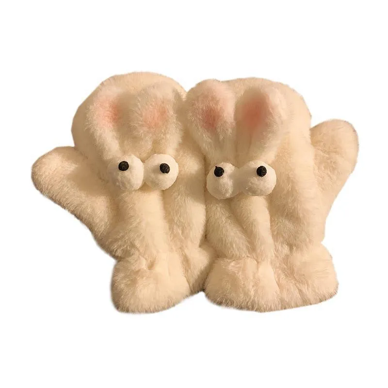 INSTOCK-Women's winter warm cartoon mittens