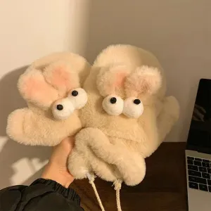 INSTOCK-Women's winter warm cartoon mittens