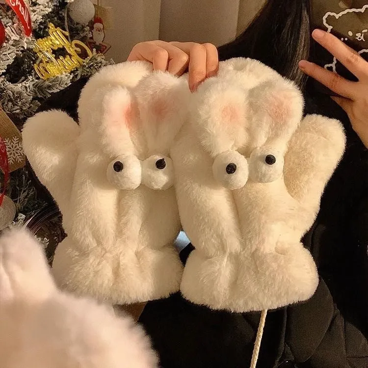 INSTOCK-Women's winter warm cartoon mittens