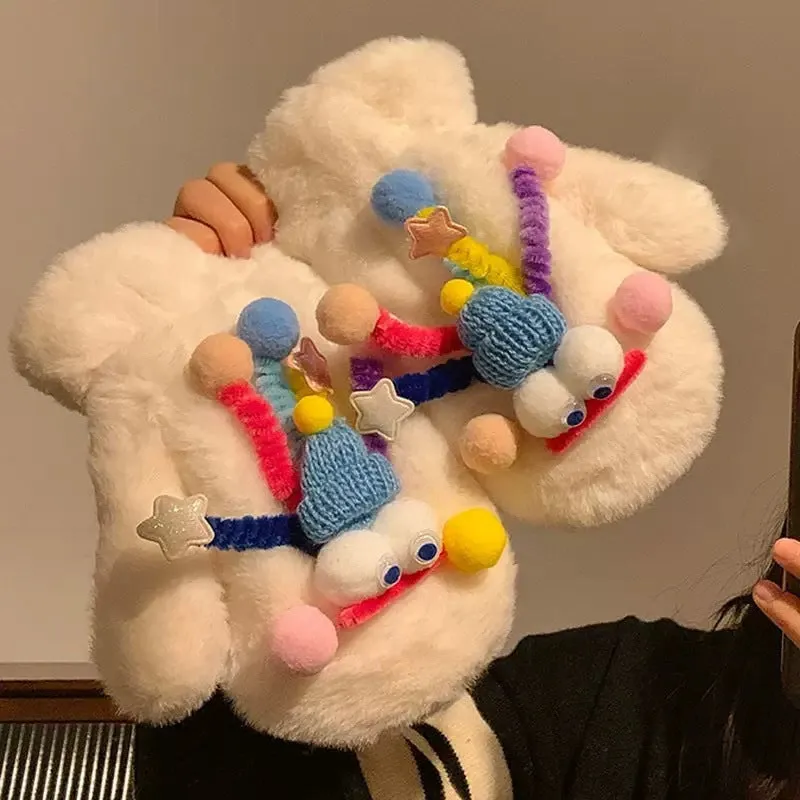 INSTOCK-Women's winter warm cartoon mittens