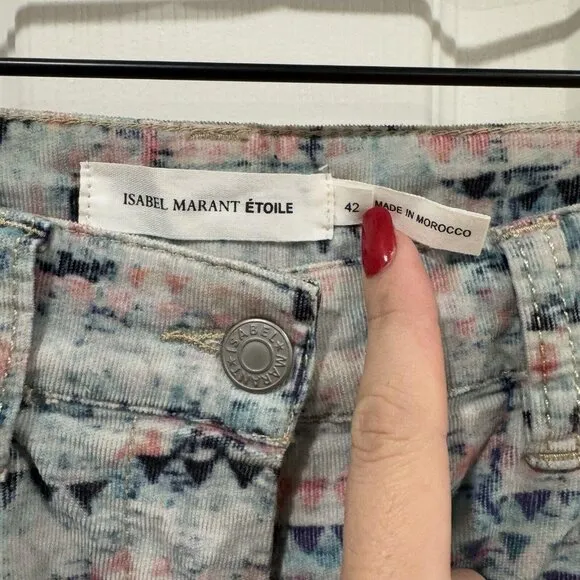 Isabel Marant Etoile Isir Graphic Print Skirt Multicolor Size 42