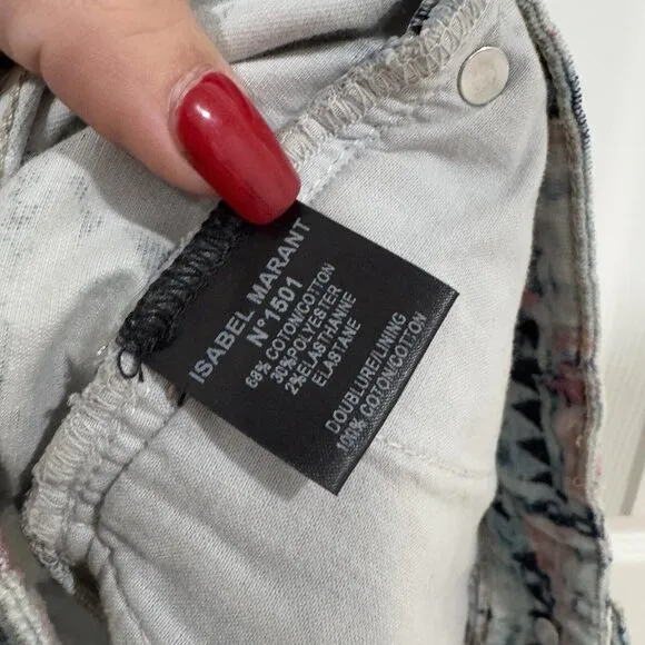 Isabel Marant Etoile Isir Graphic Print Skirt Multicolor Size 42