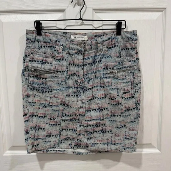 Isabel Marant Etoile Isir Graphic Print Skirt Multicolor Size 42