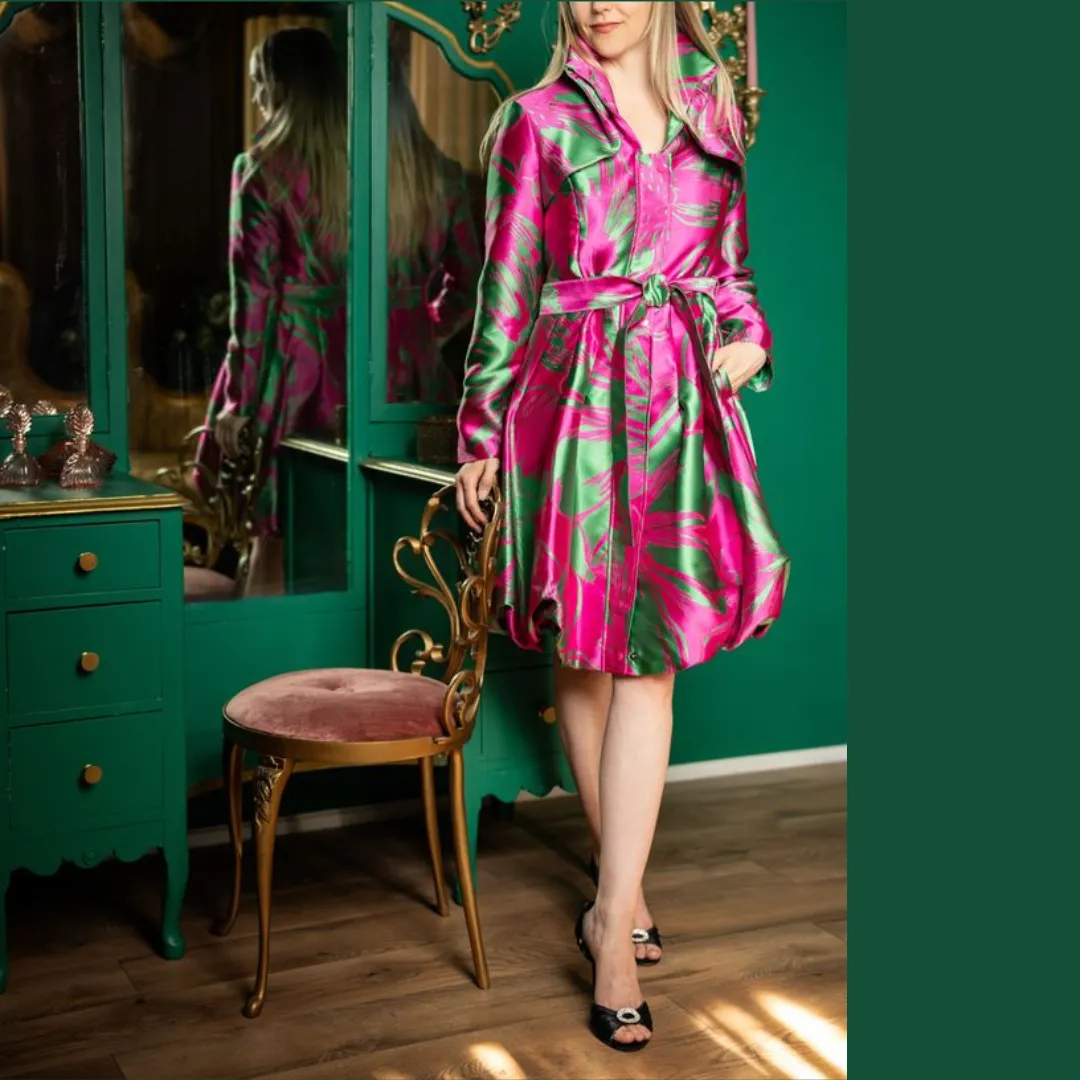 Jacquard Versatile Dress Coat