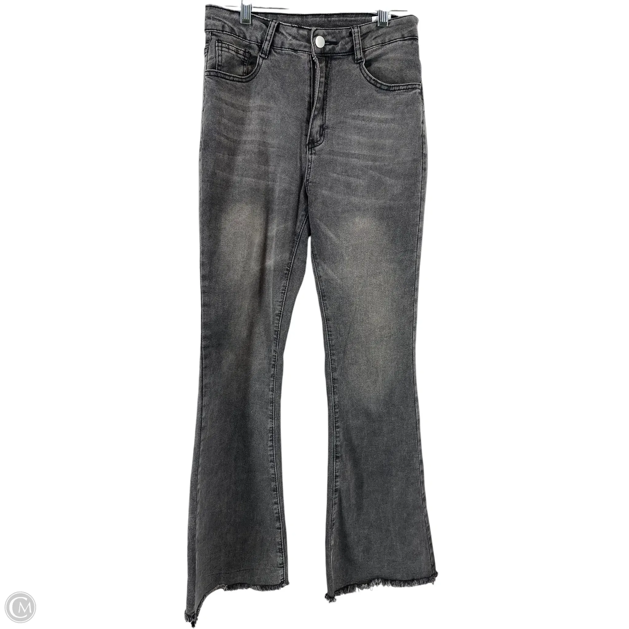 Jeans Flared By Clothes Mentor In Black Denim, Size: S