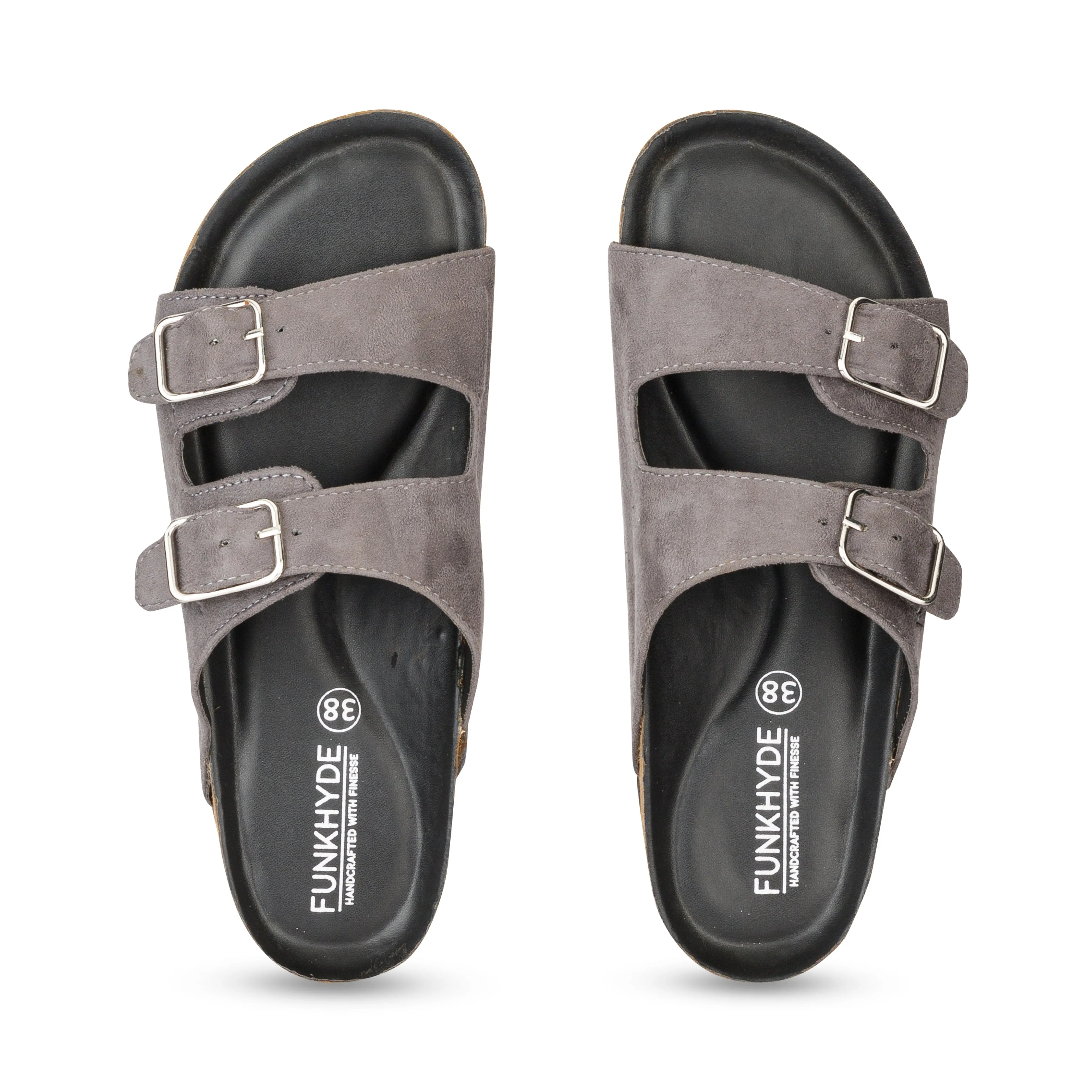 Jorain Grey Suede Comfort Slipons