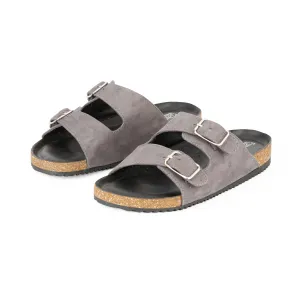 Jorain Grey Suede Comfort Slipons