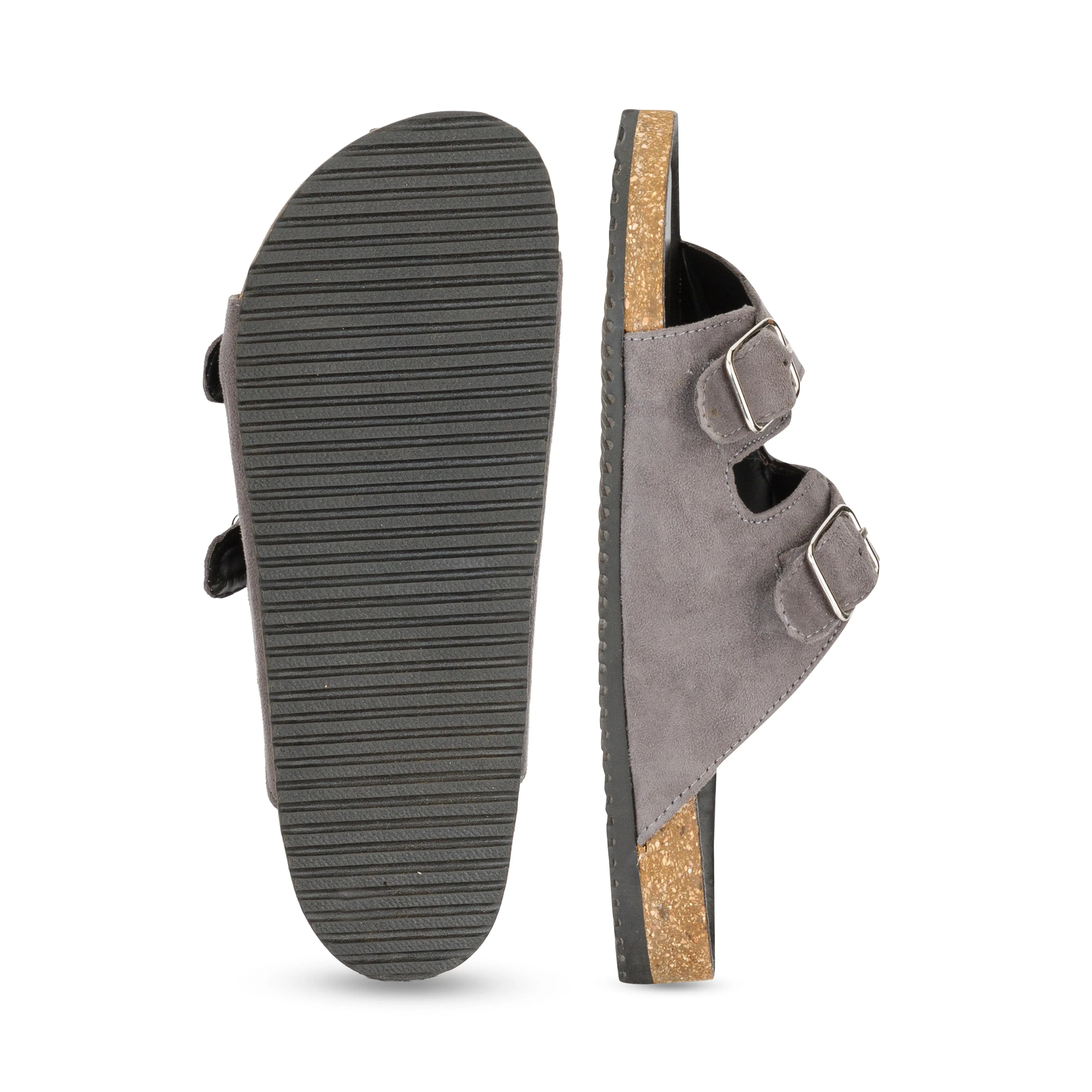 Jorain Grey Suede Comfort Slipons