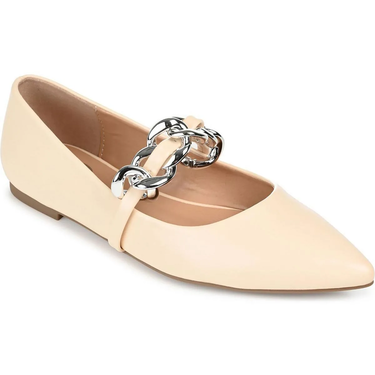Journee Collection Womens Metinaa Faux Leather Embellished Loafers
