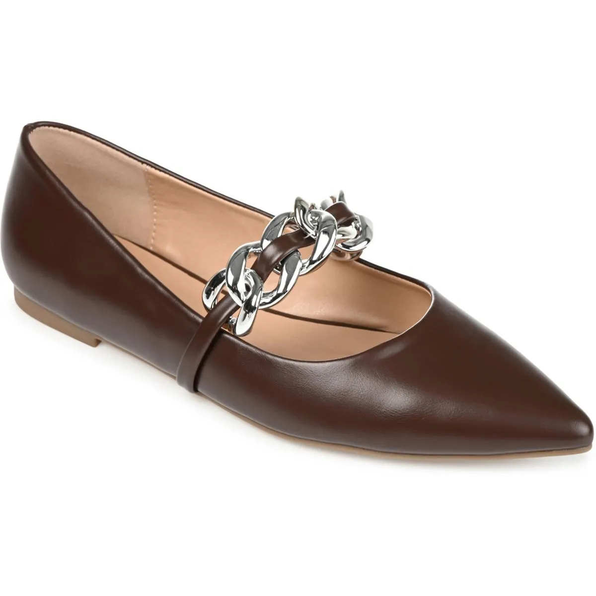 Journee Collection Womens Metinaa Faux Leather Embellished Loafers