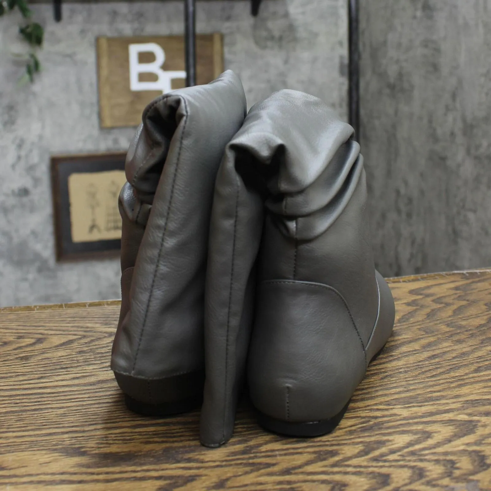 Journee Collection Women's Mid Calf Boots JAYNE-GRY-090XWC Gray 9M