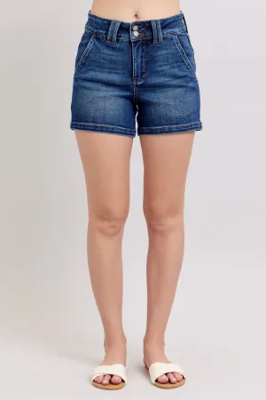 Judy Blue "Everly" High Waist Double Button Short
