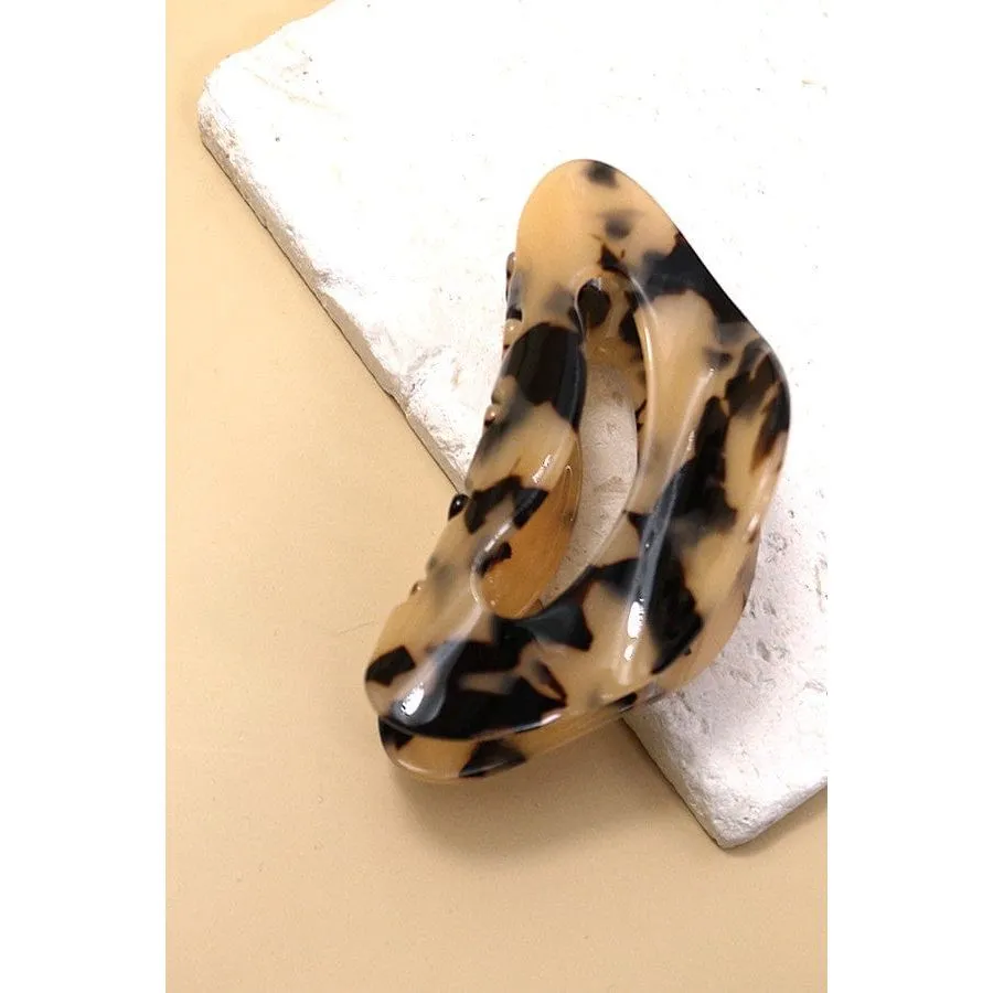 Jumbo Cellulose Oval Color Hair Claw Clips