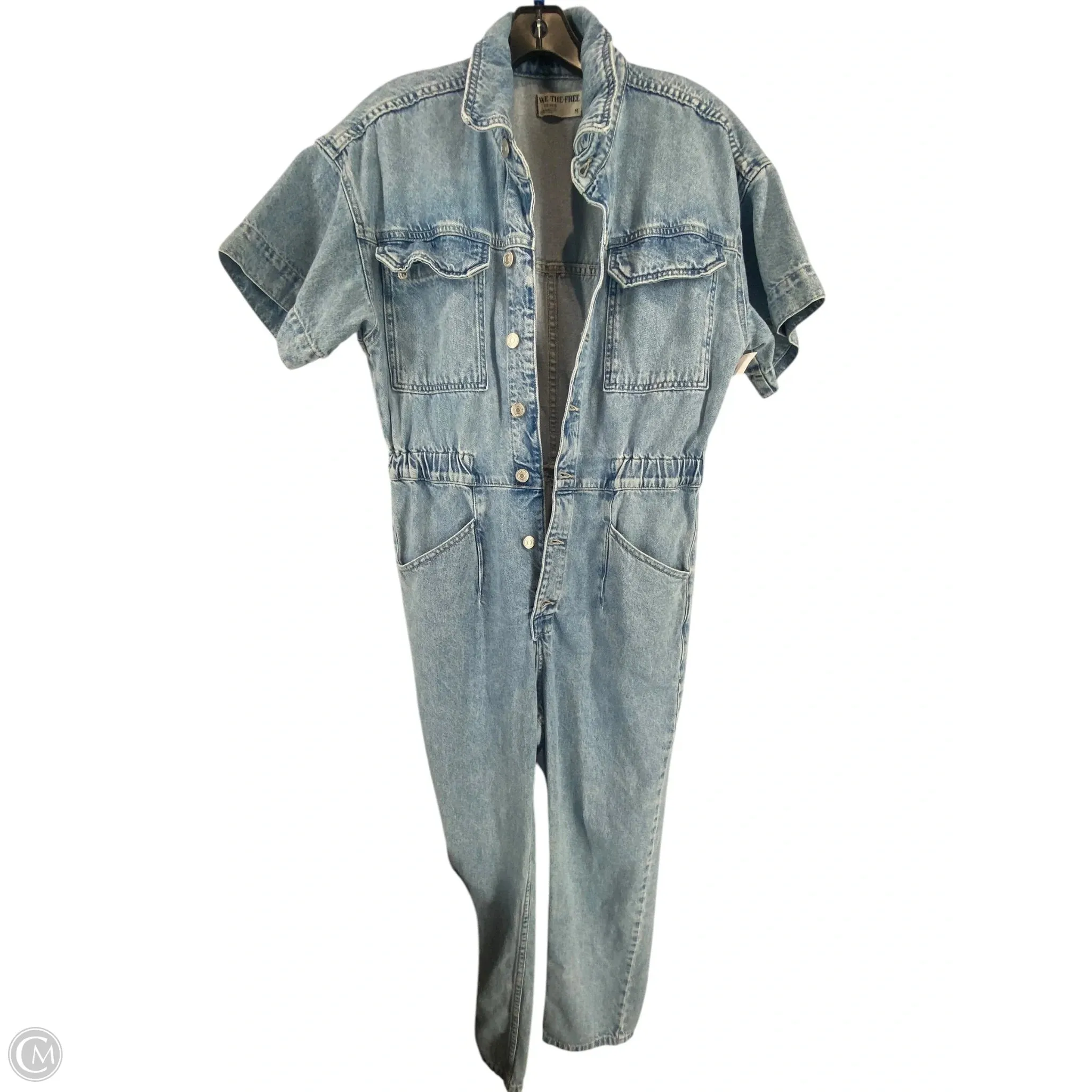 Jumpsuit By Free People In Blue Denim, Size: M