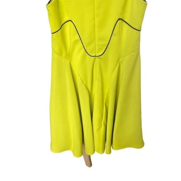 Just Cavalli Women's Yellow Fit &amp; Flare Knee Length Dress Size 42