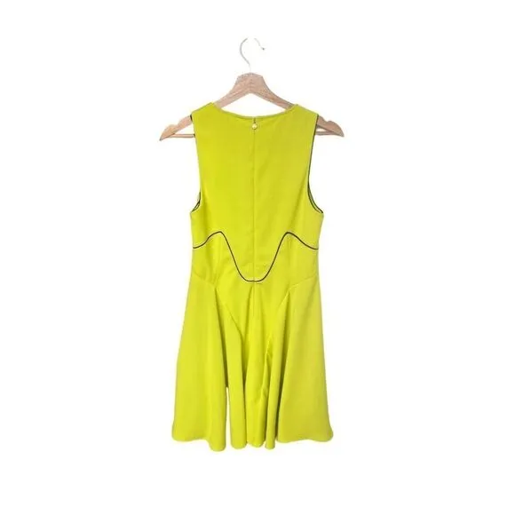 Just Cavalli Women's Yellow Fit &amp; Flare Knee Length Dress Size 42