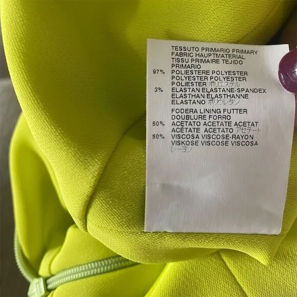 Just Cavalli Women's Yellow Fit &amp; Flare Knee Length Dress Size 42