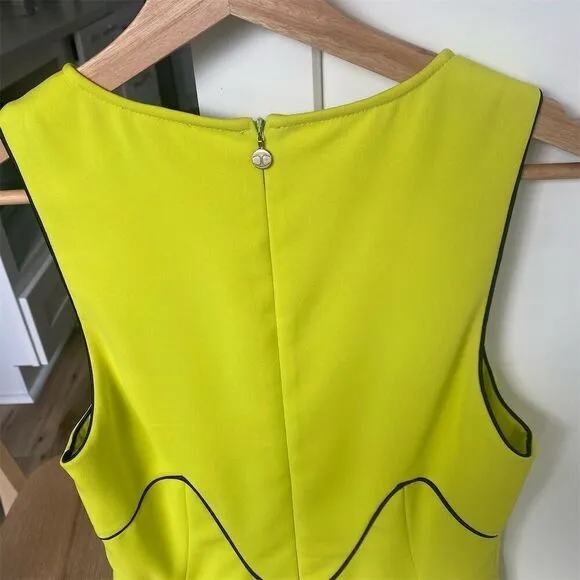 Just Cavalli Women's Yellow Fit &amp; Flare Knee Length Dress Size 42