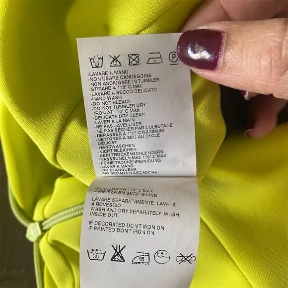 Just Cavalli Women's Yellow Fit &amp; Flare Knee Length Dress Size 42