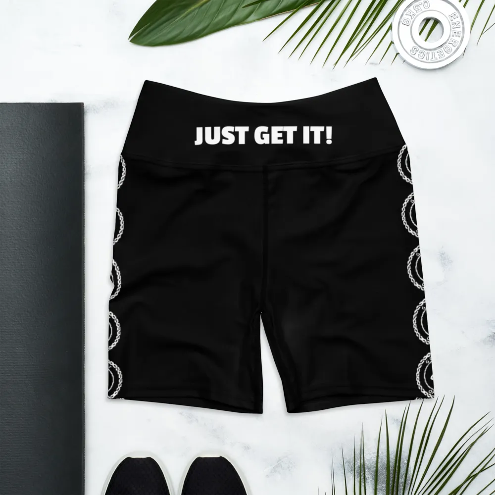 JUST GET IT! Black Yoga Shorts