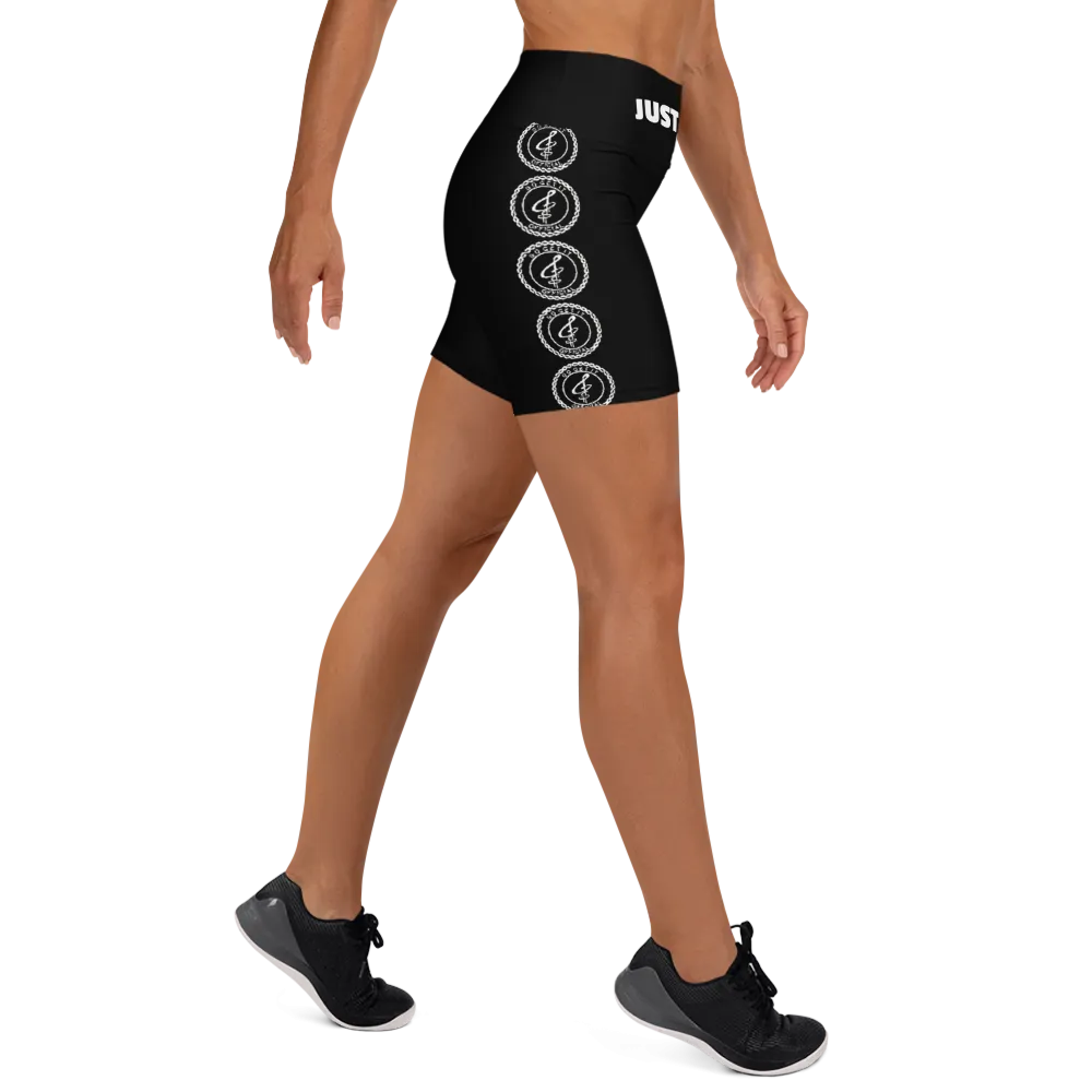 JUST GET IT! Black Yoga Shorts