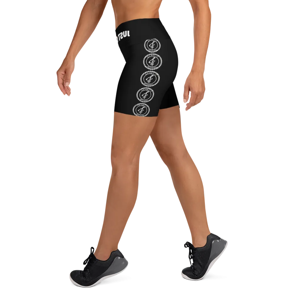 JUST GET IT! Black Yoga Shorts