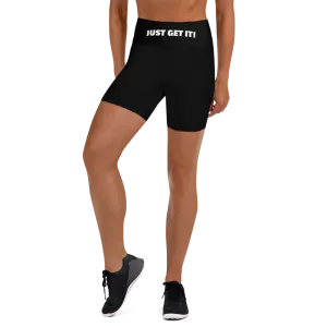 JUST GET IT! Black Yoga Shorts
