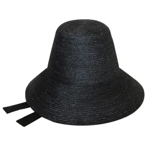 Jute Straw Hat, Black