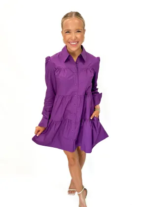 Karina Grimaldi Cora Mini Dress - Magenta
