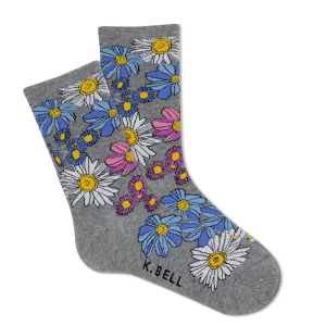 K.Bell Women's Springtime Floral Crew Sock