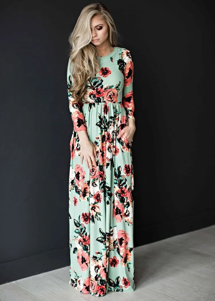 Khloe Women's Flowy Floral Maxi Dress