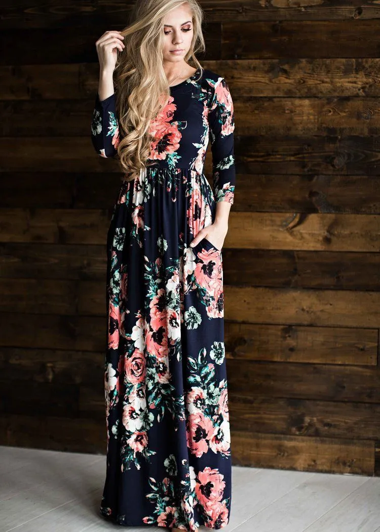 Khloe Women's Flowy Floral Maxi Dress