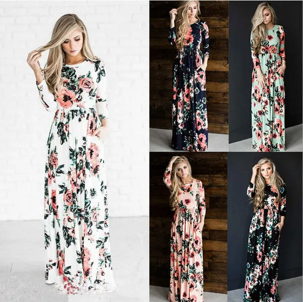 Khloe Women's Flowy Floral Maxi Dress