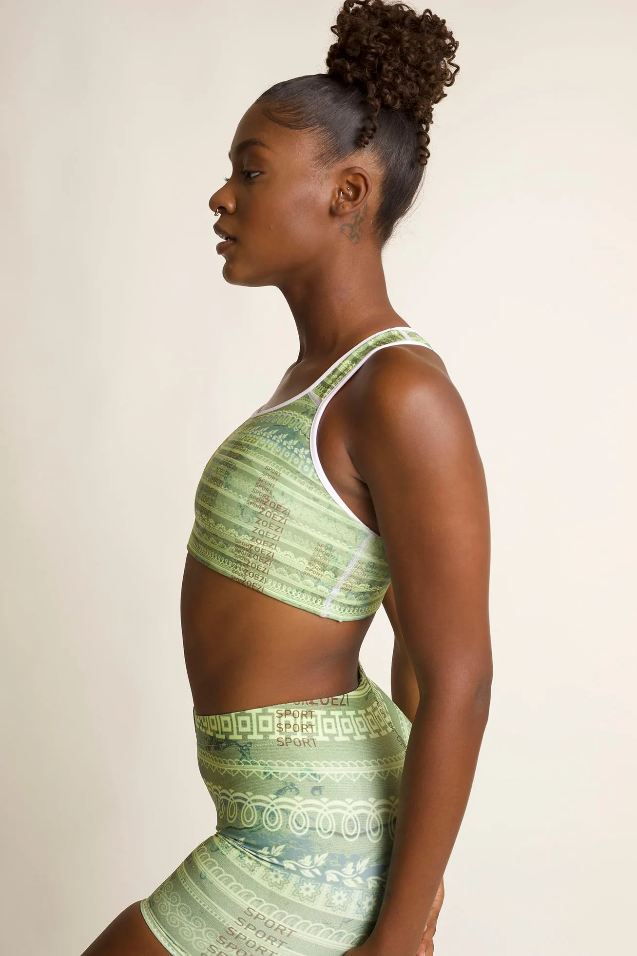 Kijani Print Soft Buttery High Waisted Biker Shorts