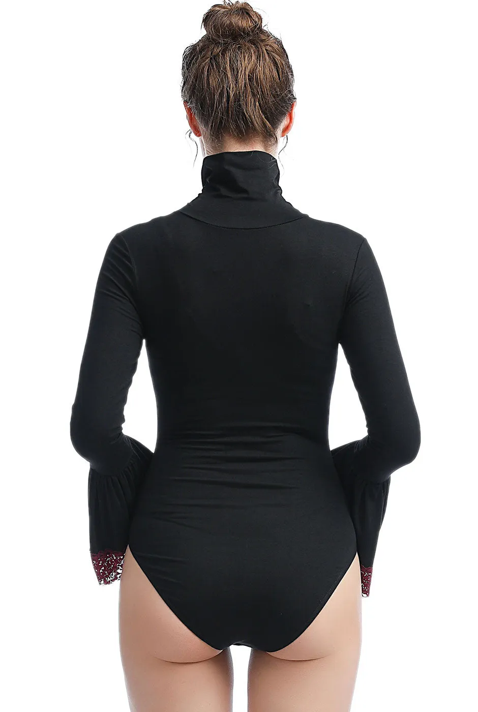 Kimi   Kai Women's "Dea" Cut Out Bell Sleeve Bodysuit